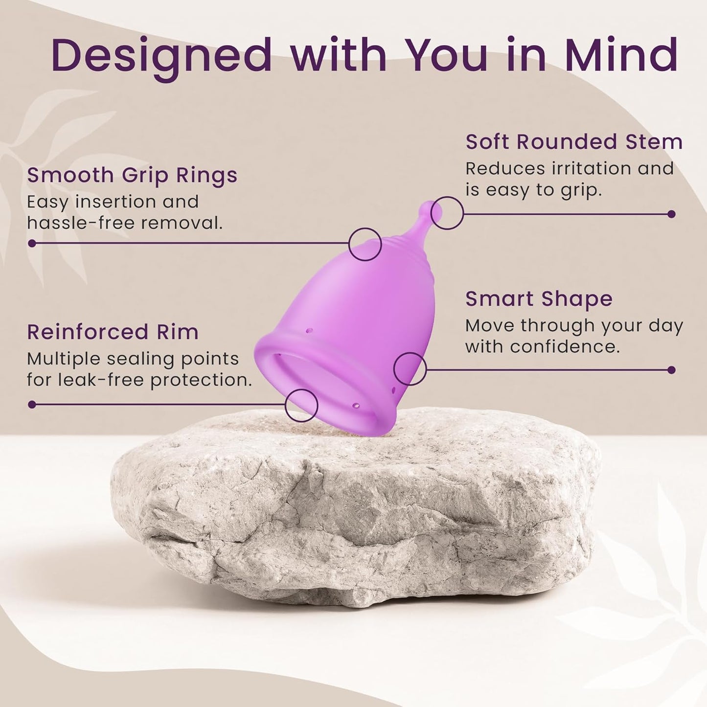 Reusable Menstrual Cup – Eco-Friendly, Comfortable & Safe (Small & Regular Sizes)