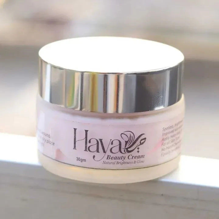 Haya Beauty Cream by Rabi Pirzada โ Advanced Whitening & Glowing Skin Formula (30g, Unisex)