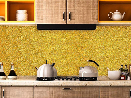 Transform Your Space with Waterproof Golden Aluminium Foil – Perfect for Kitchens, Cabinets & Home Makeovers!