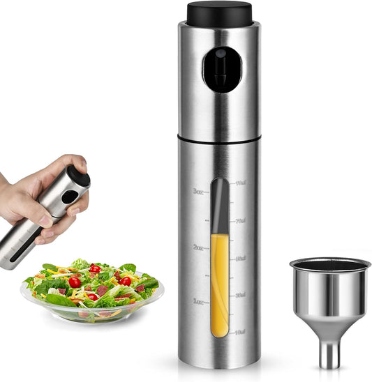 🍴 Cook Healthier & Smarter with the Stainless Steel Oil Spray Bottle – Precise Oil Control for Perfect Meals Every Time!