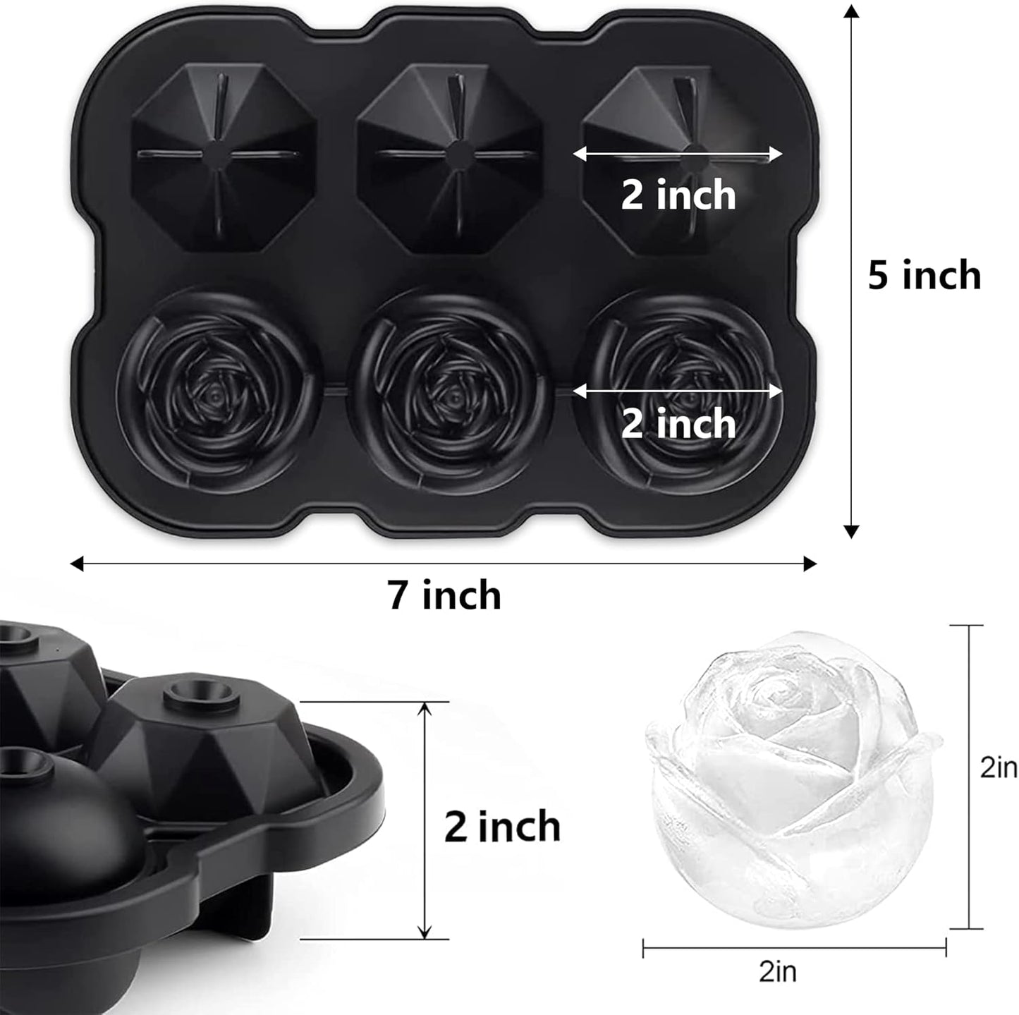 Create Beautiful Moments with the Flower Ice Cube Tray – Premium Silicone Mold for Drinks, Parties & Home Decor!
