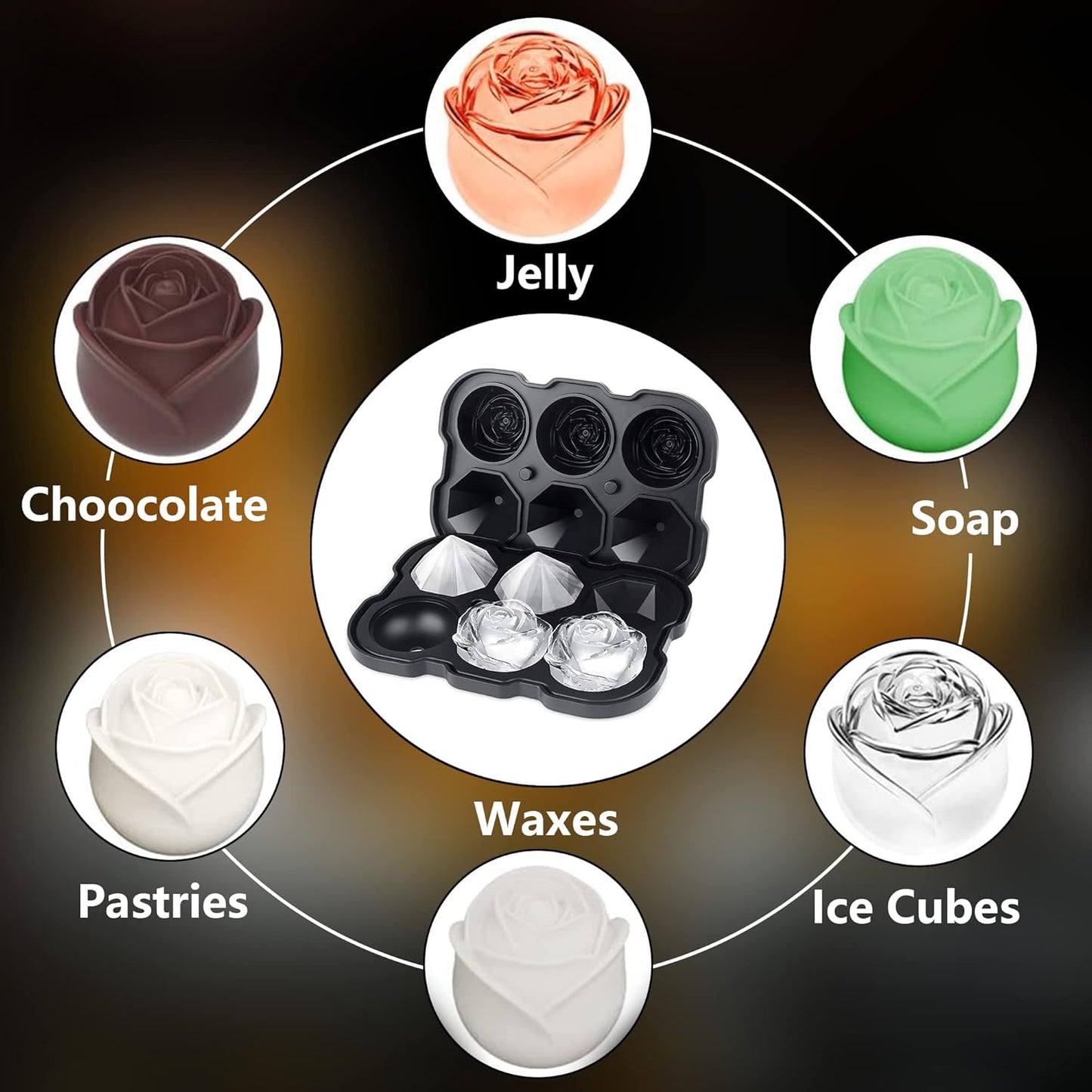 Create Beautiful Moments with the Flower Ice Cube Tray – Premium Silicone Mold for Drinks, Parties & Home Decor!