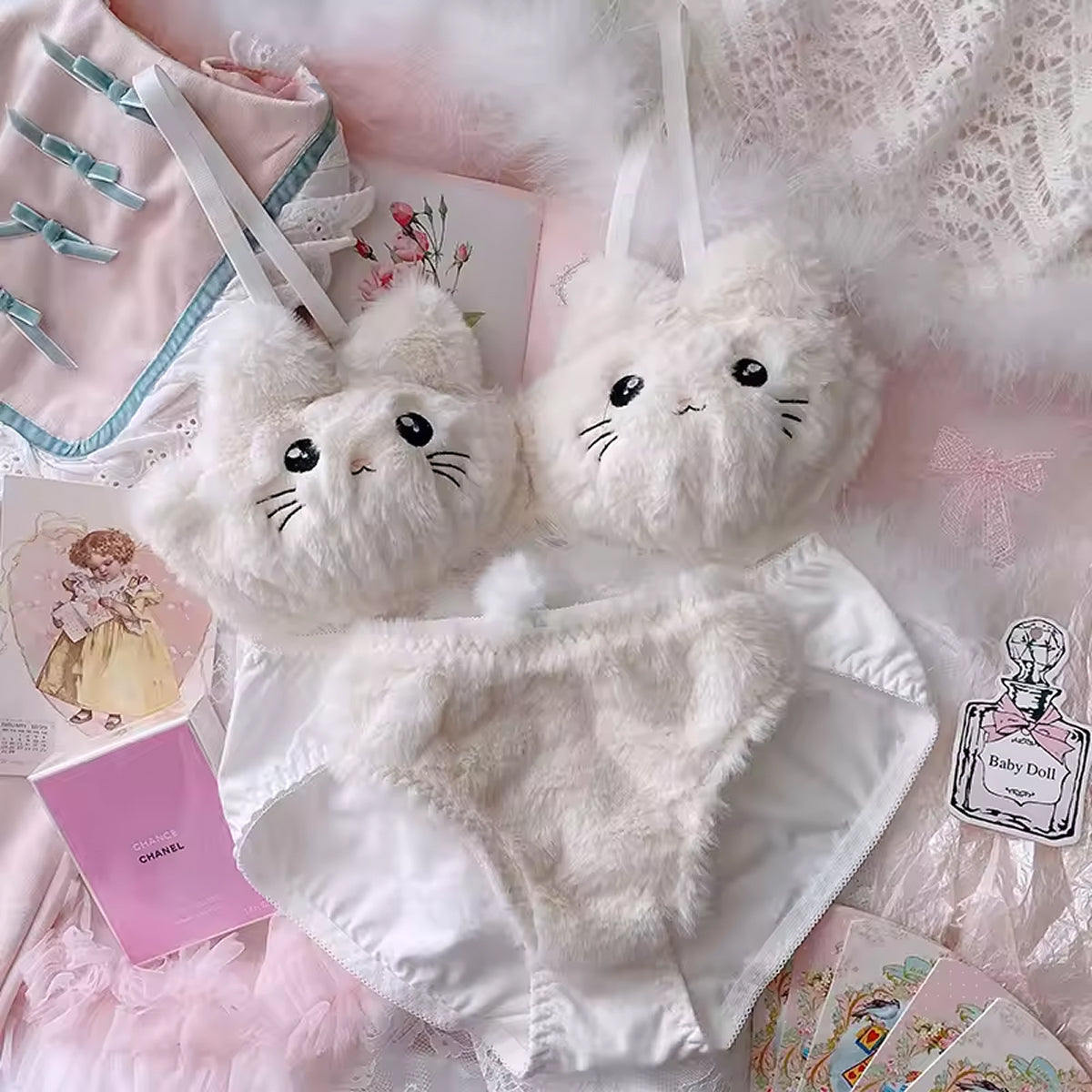 Cute Cat Bra Set – Perfect Comfort & Playful Style