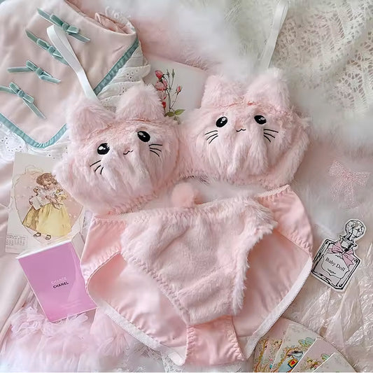 Cute Cat Bra Set – Perfect Comfort & Playful Style