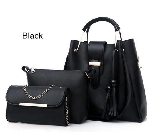 👜 Elegant 3-in-1 Soft Leather Handbag Set – Stylish & Spacious New Collection for Every Occasion!
