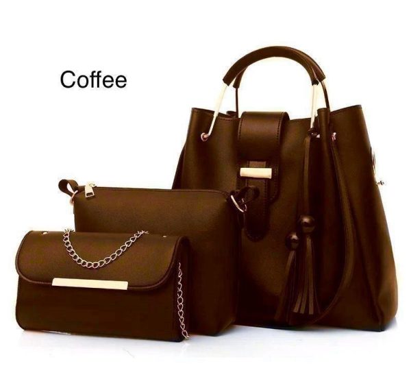 👜 Elegant 3-in-1 Soft Leather Handbag Set – Stylish & Spacious New Collection for Every Occasion!