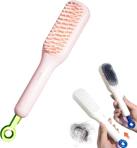 ✨ Self-Cleaning Hair Brush – Say Goodbye to Tangled & Dirty Bristles!